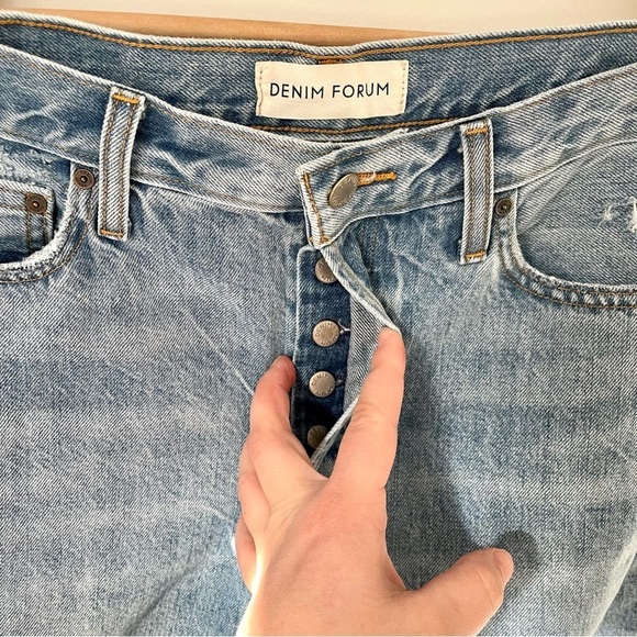 Denim Forum Light Blue Boyfriend Jeans - Picture 7 of 12